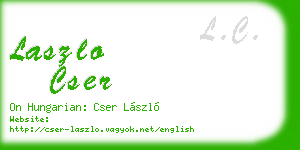 laszlo cser business card