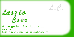 laszlo cser business card